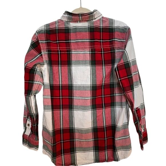Carter’s Boys Kids Long Sleeve Festive Plaid Button Front Collared Shirt. 8. - Picture 3 of 5
